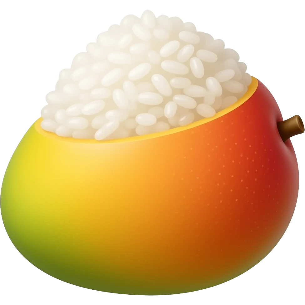 mango and rice emoji