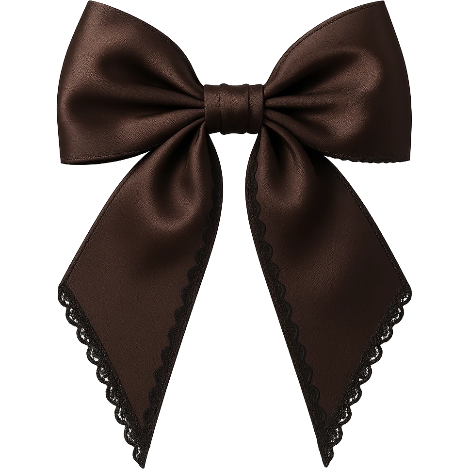brown goth bow remove background emoji