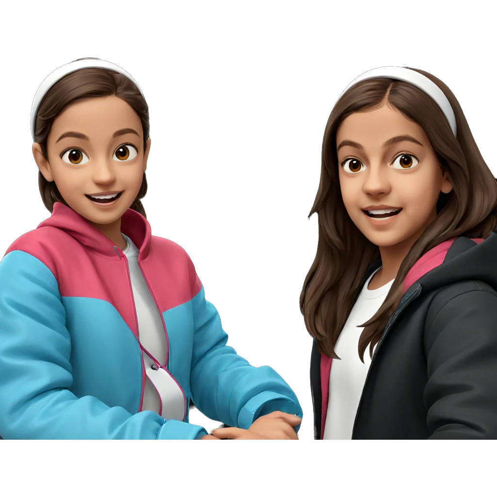 smiling girl with brown hair emoji