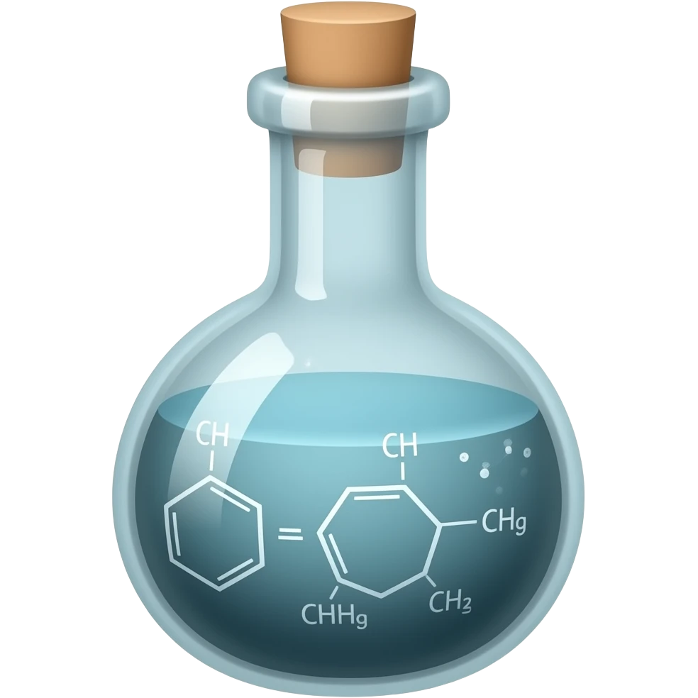 Колба з якої випаровуються формули emoji