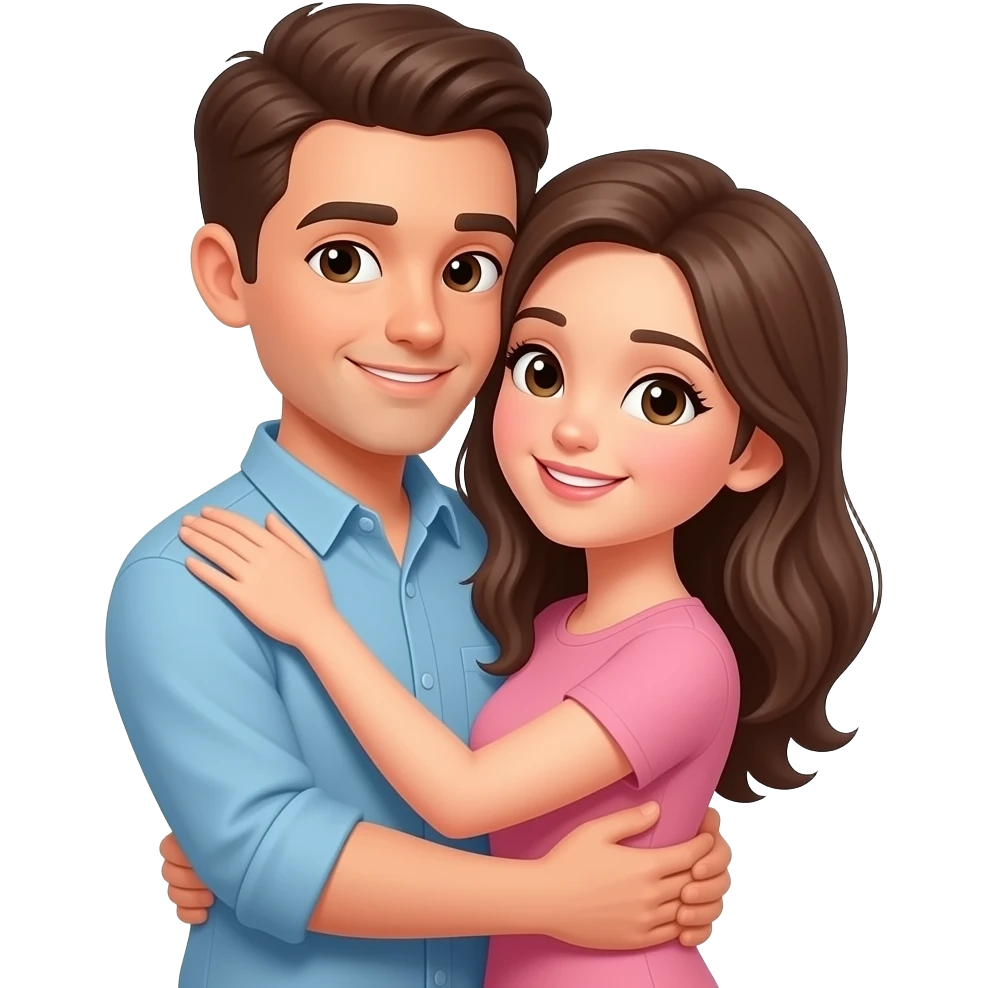 Tight Hug with girl friend emoji