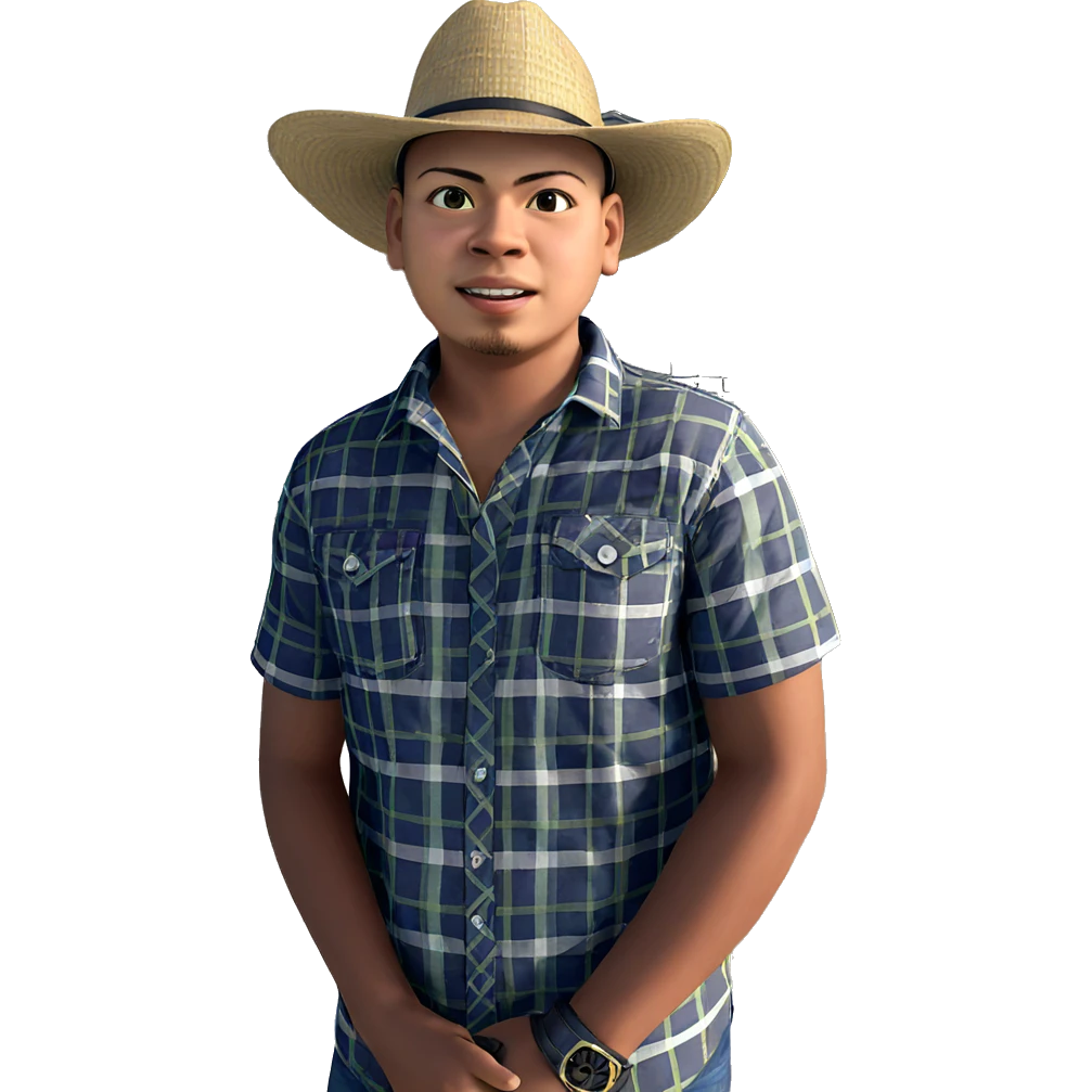 boy in plaid shirt outdoors emoji