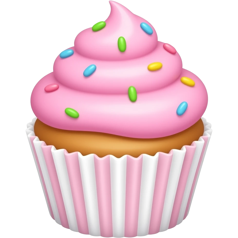 Cupcake with pink icing emoji