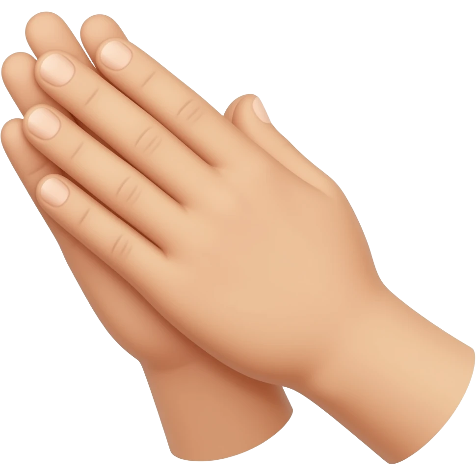 hands clapping with the knuckles toward each other emoji