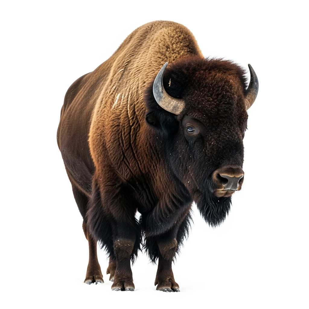 Bison white background emoji