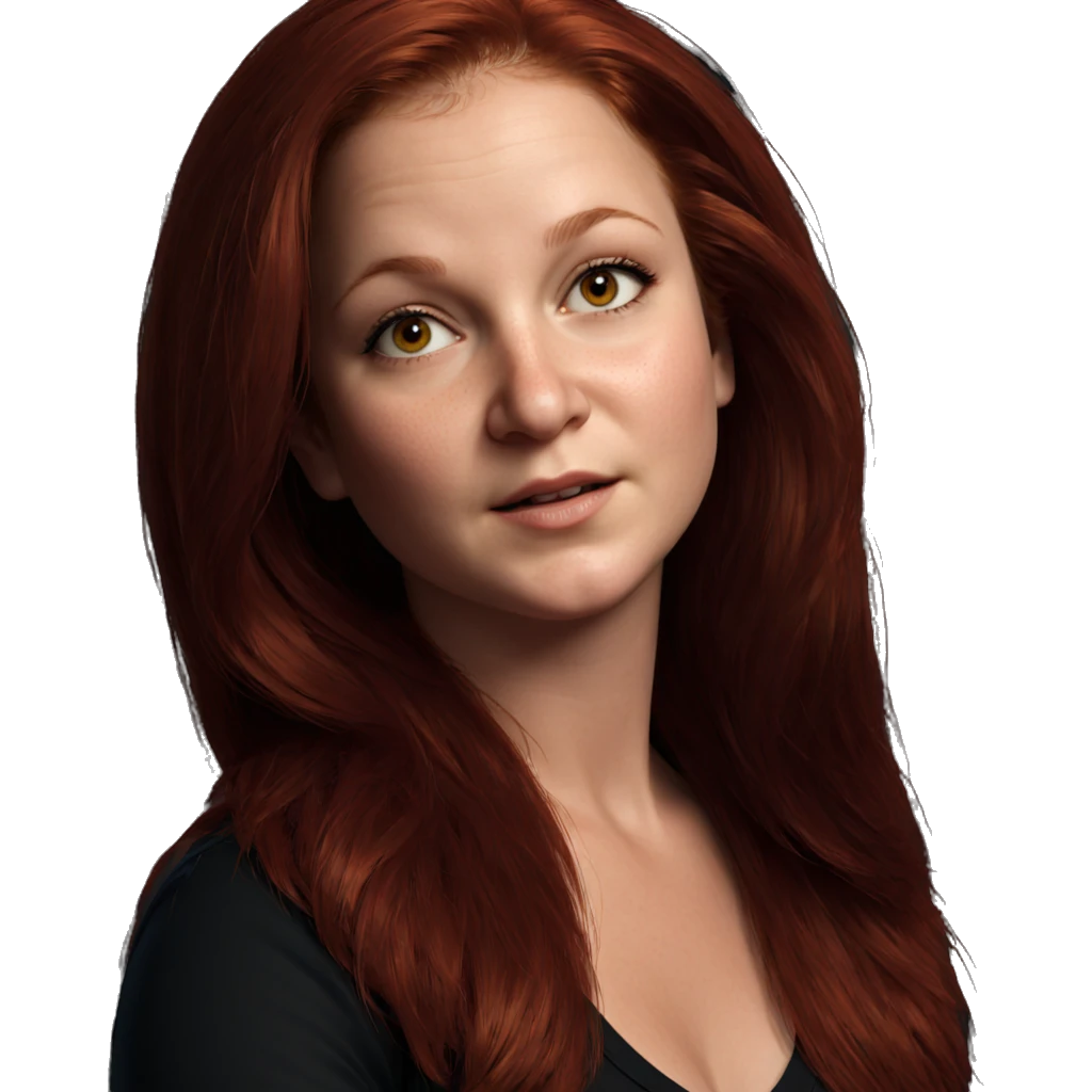 realistic portrait of redhead emoji