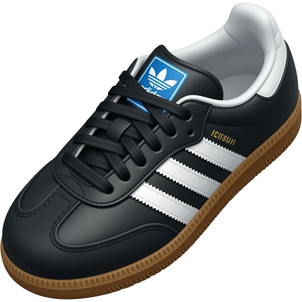 Black adidas samba for kids emoji