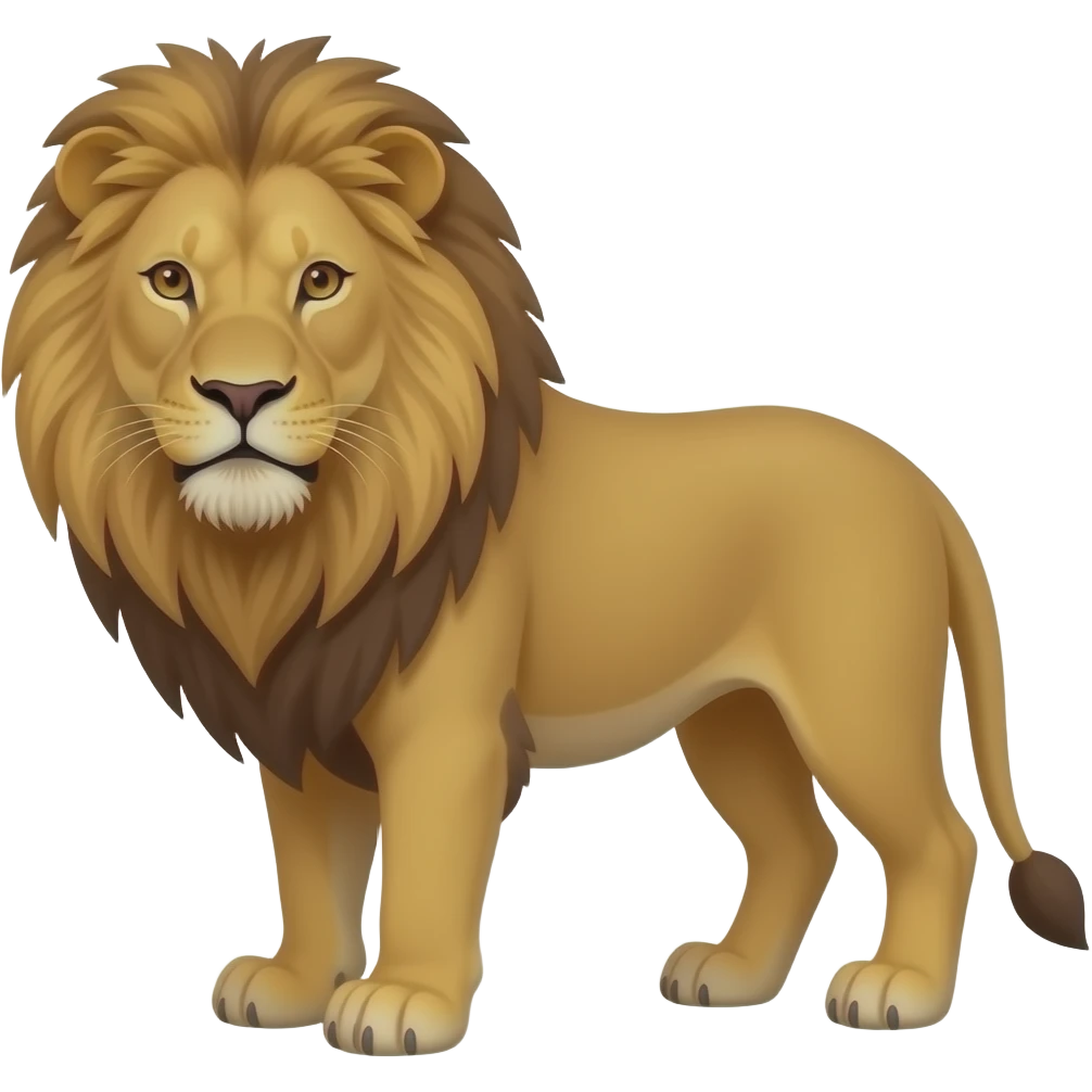 Singa lengkap dengan badan emoji