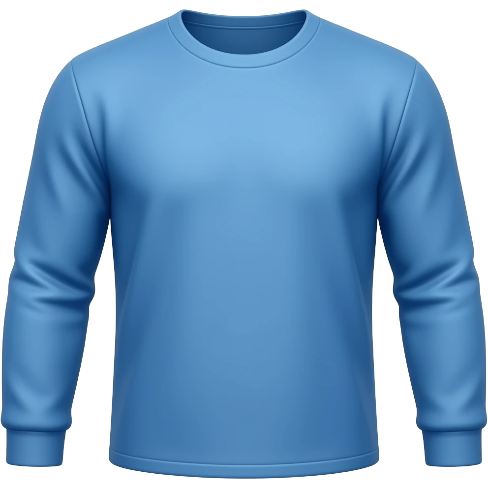 long sleeve tee shirt blue emoji