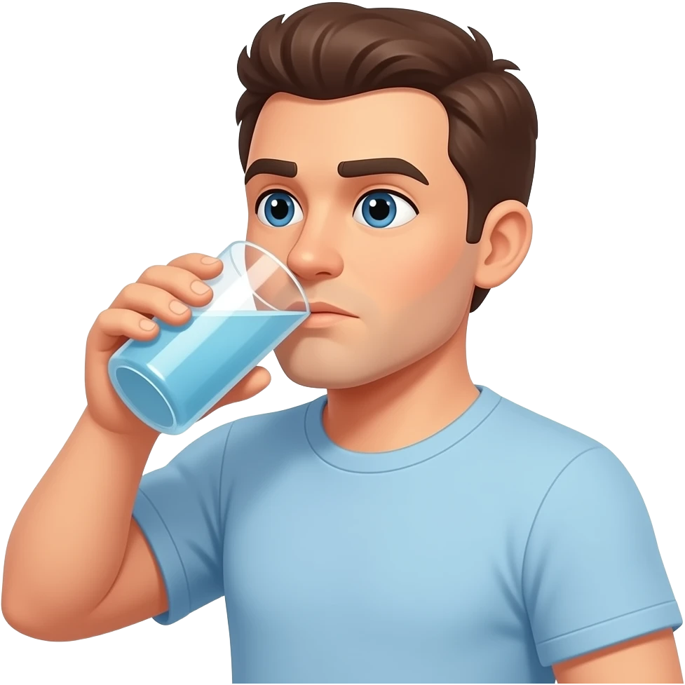 Man drinking bleach emoji