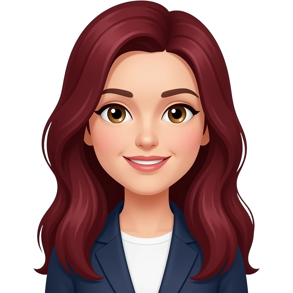 Koyu Kızıl ve daha uzun saçlıyım ela gözlüyüm evliyim kahveyi cok severim emoji