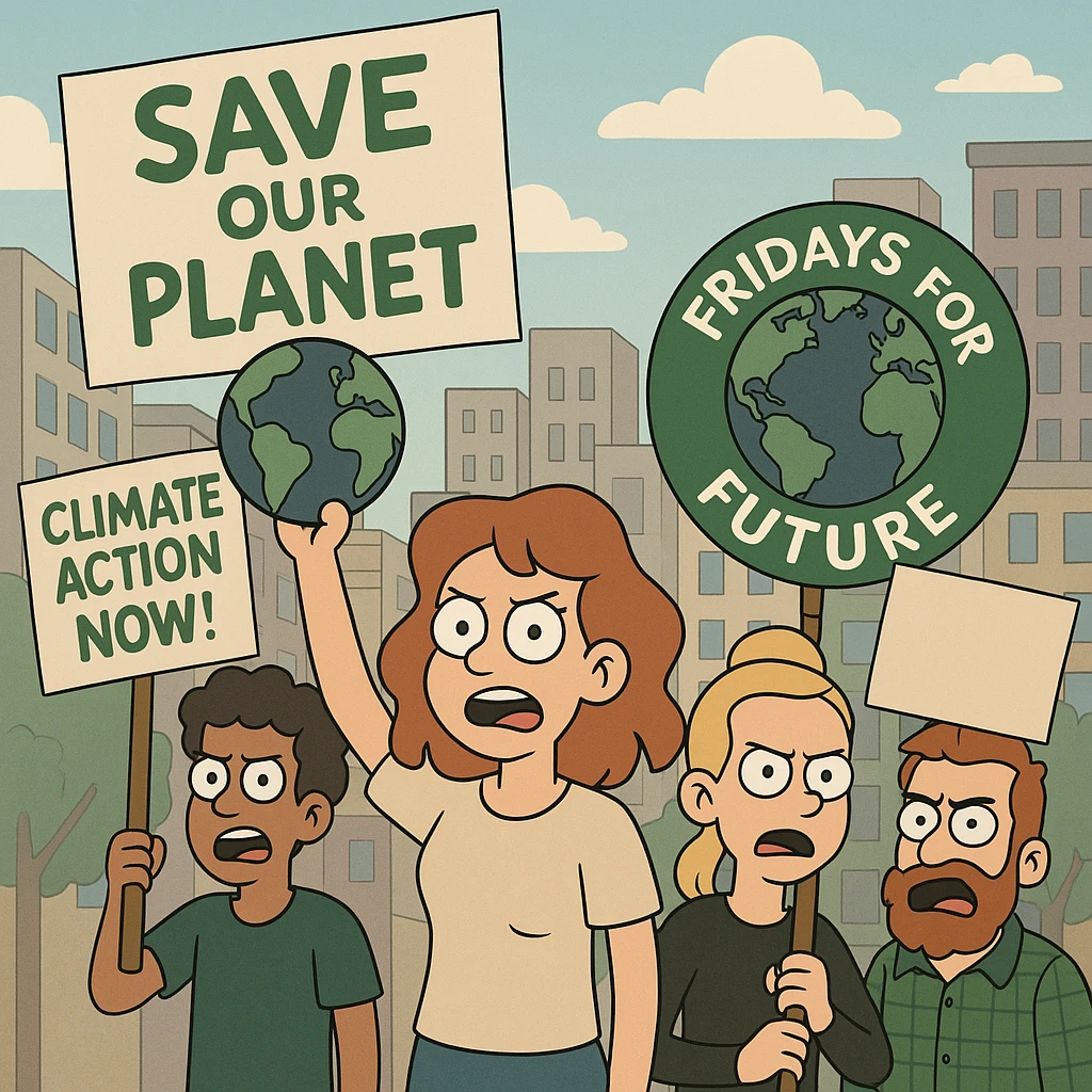  Fridays for Future the people in city emoji