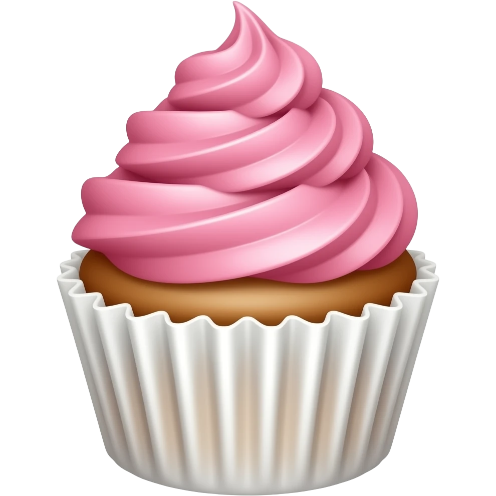 Cupcake with pink icing emoji
