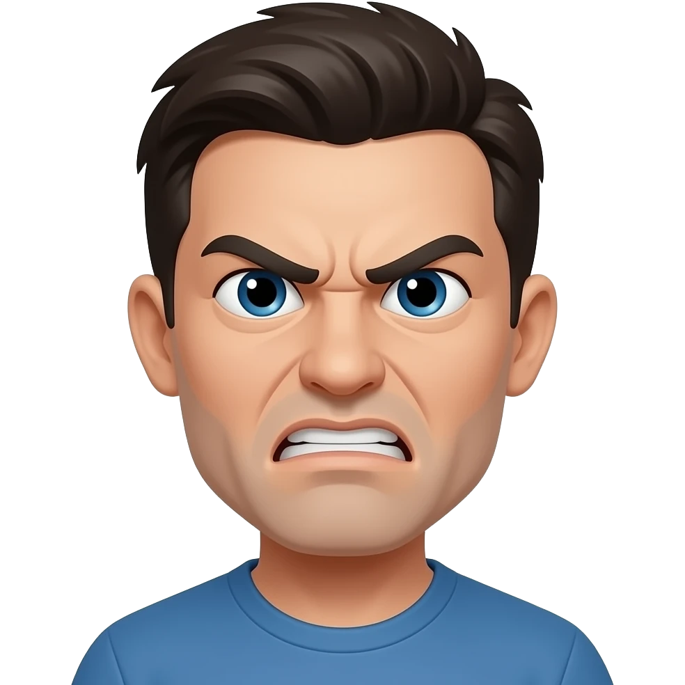 Make one with angry no characters only a normal emoji emoji