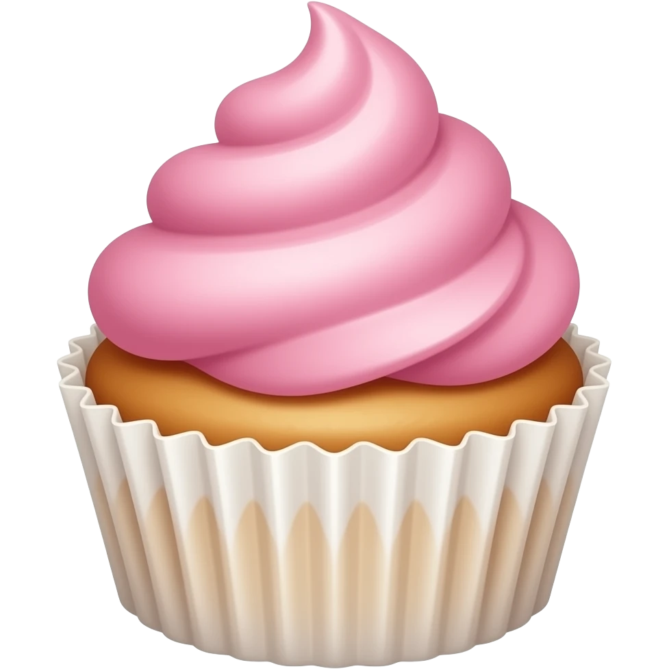 Cupcake with pink icing emoji
