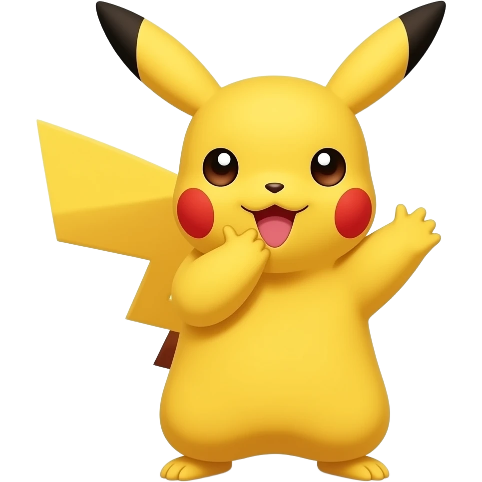 Pikachu qui fait 😘 emoji