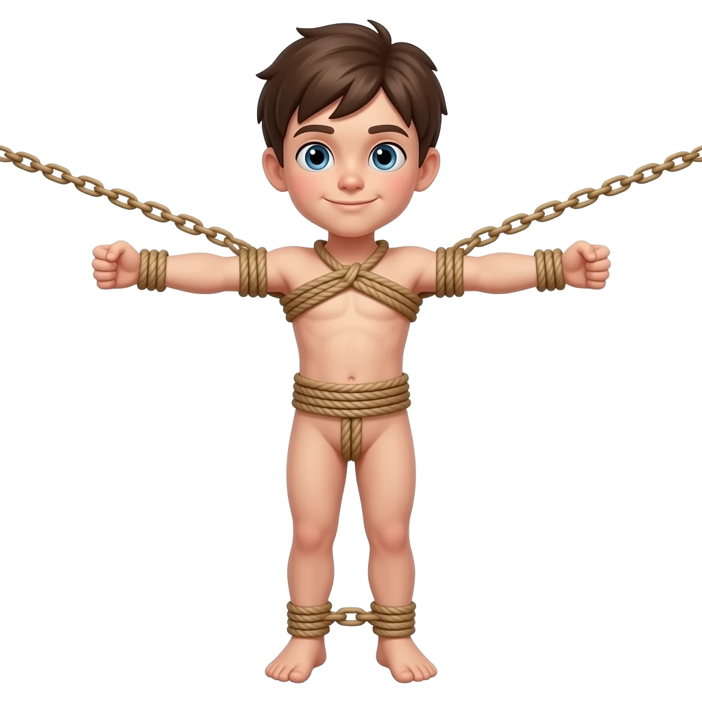 Boy naked bondage emoji