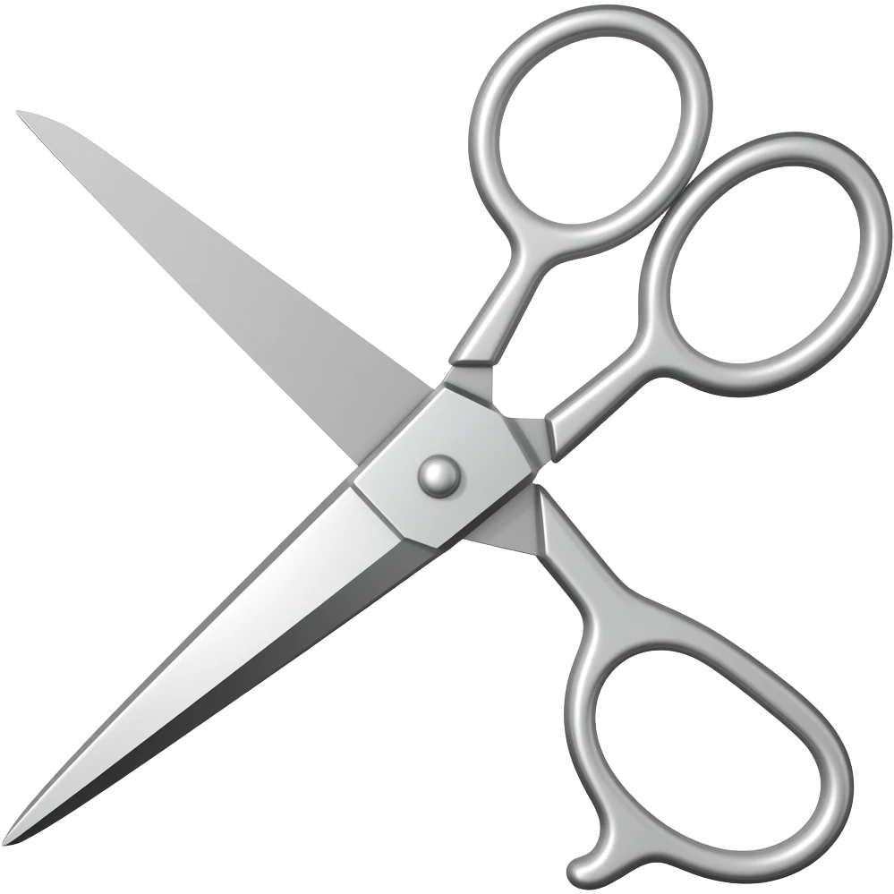 una tijera de sastreria blanca emoji