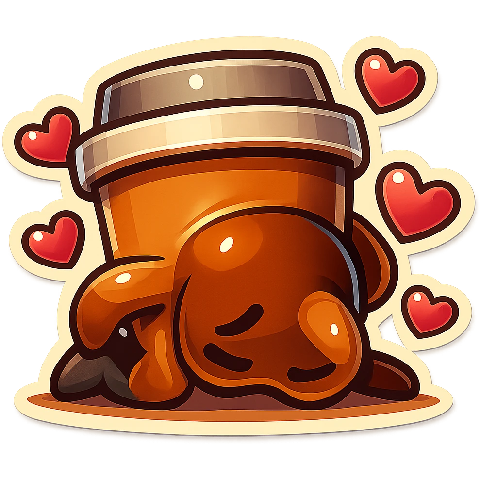Tall coffee cup, bowing on knees, head on ground, covered in hearts emoji