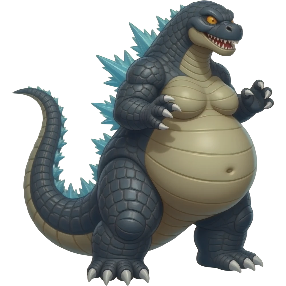 goliath godzilla female version with a huge ass not scary emoji