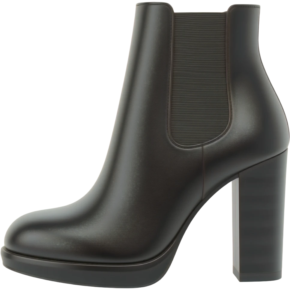 Black leather 10 inch ankle bootie stilettos emoji emoji