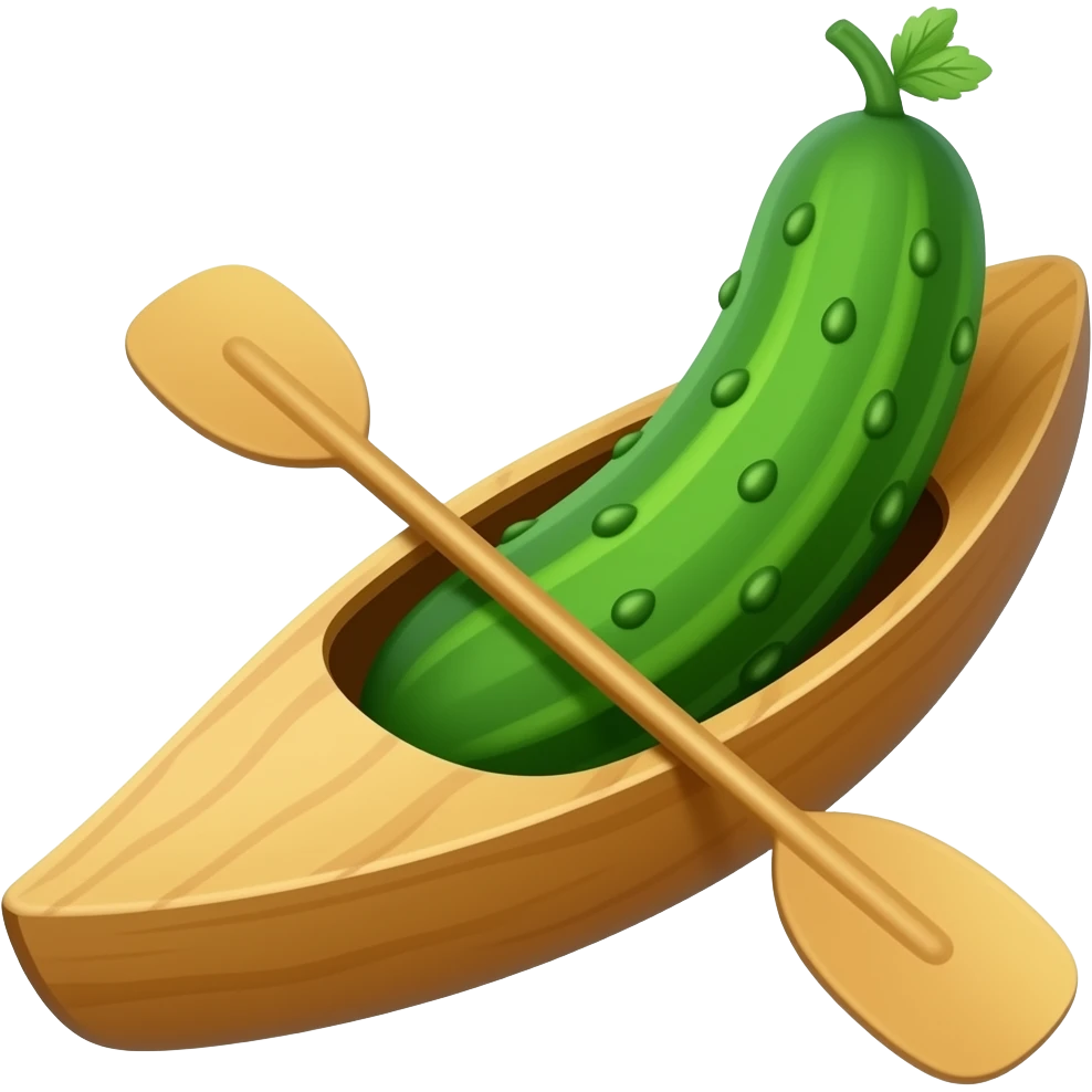 Kaykaya binmiş salatalık emoji