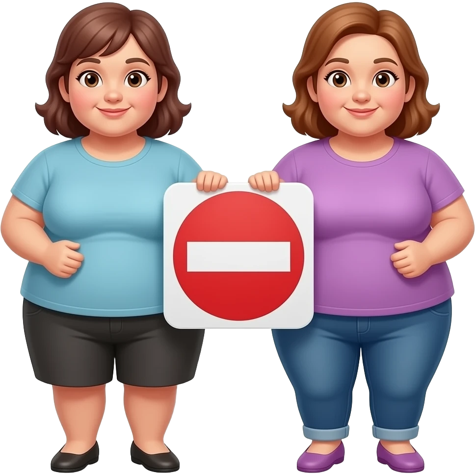 Prohibido gordas emoji