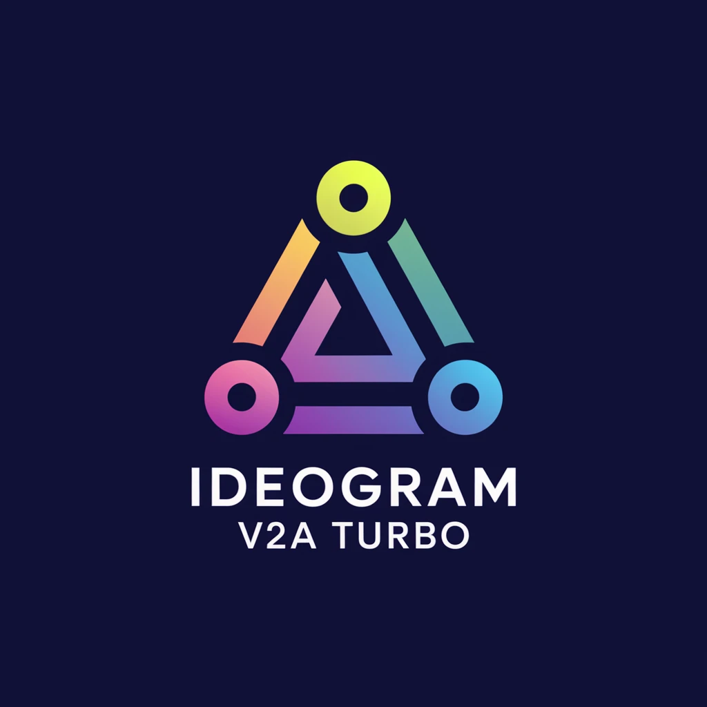 make a colorful logo of text "Ideogram V2a Turbo" emoji
