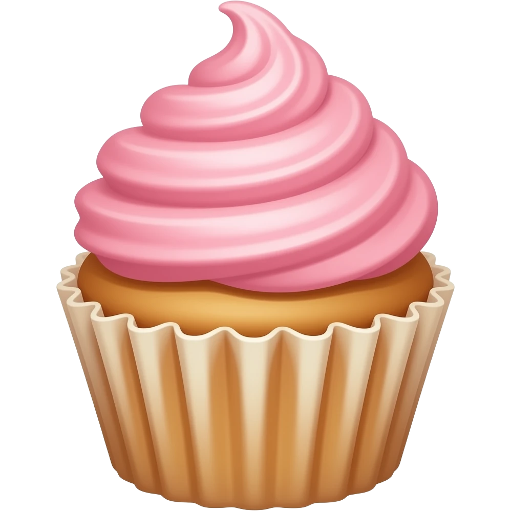 Cupcake with pink icing emoji
