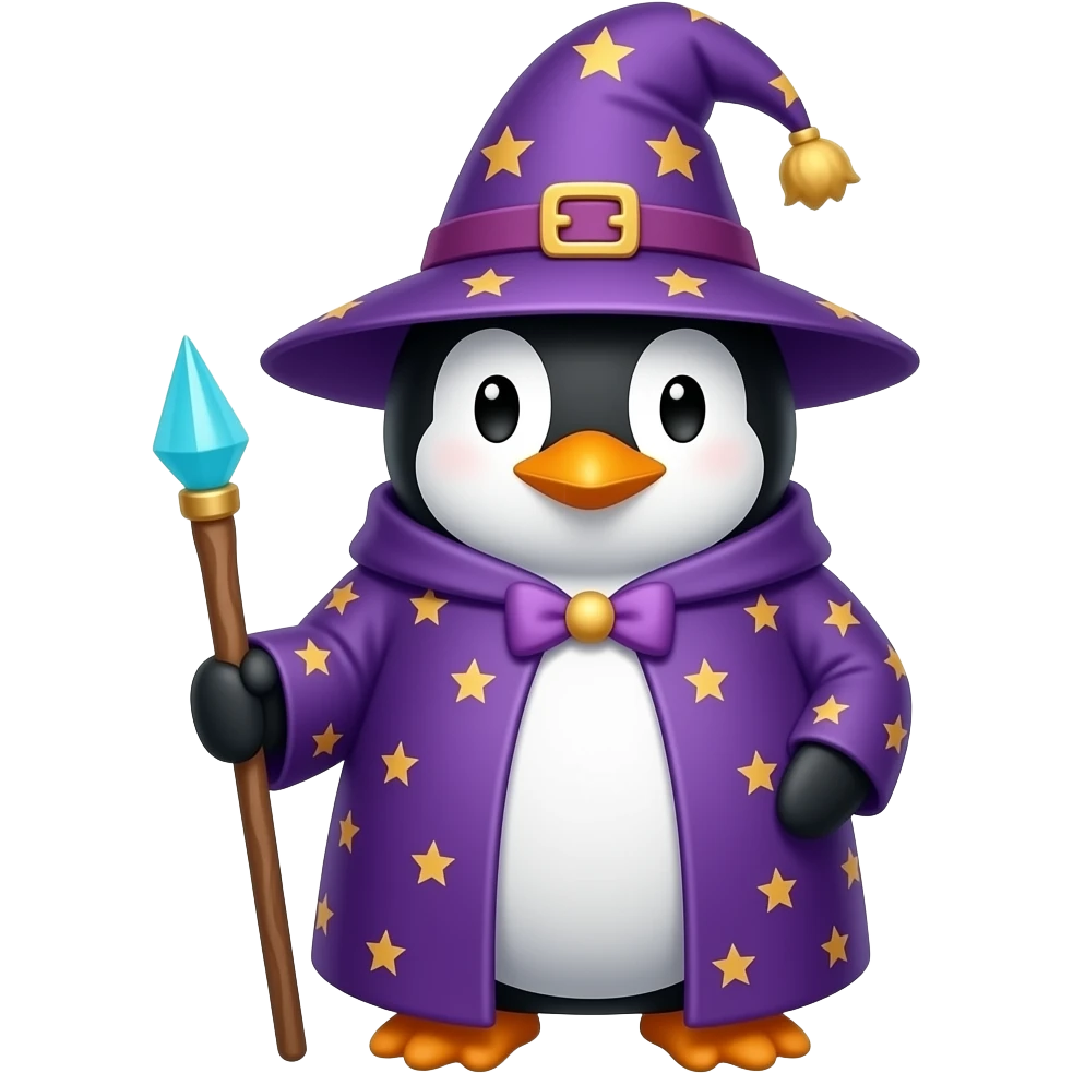 Penguin Wizard emoji