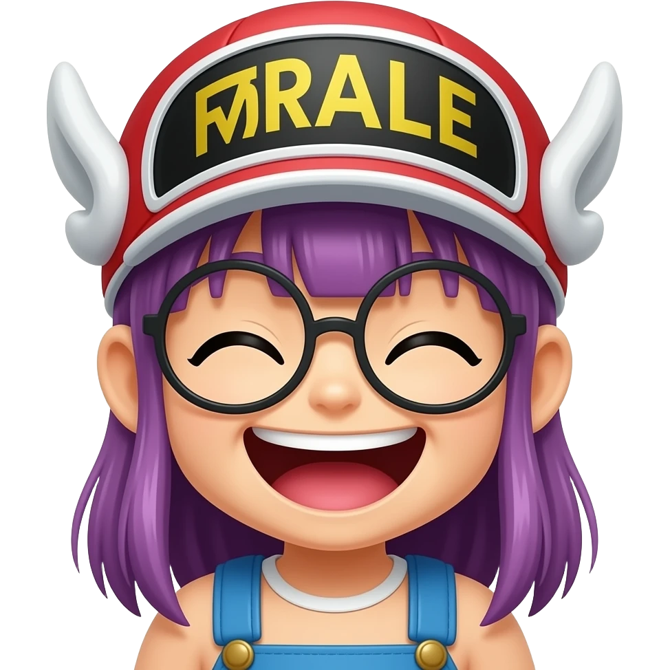 Arale riedose a carcajadas emoji