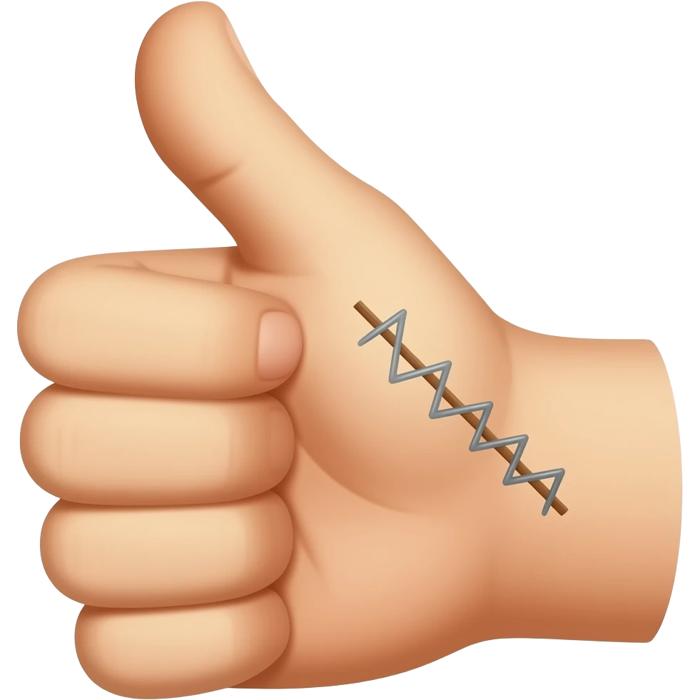 Thumb stitches emoji
