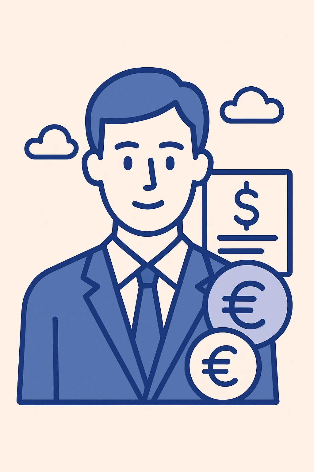 financial department icon, modern, clean, professional, with money or finance symbols emoji