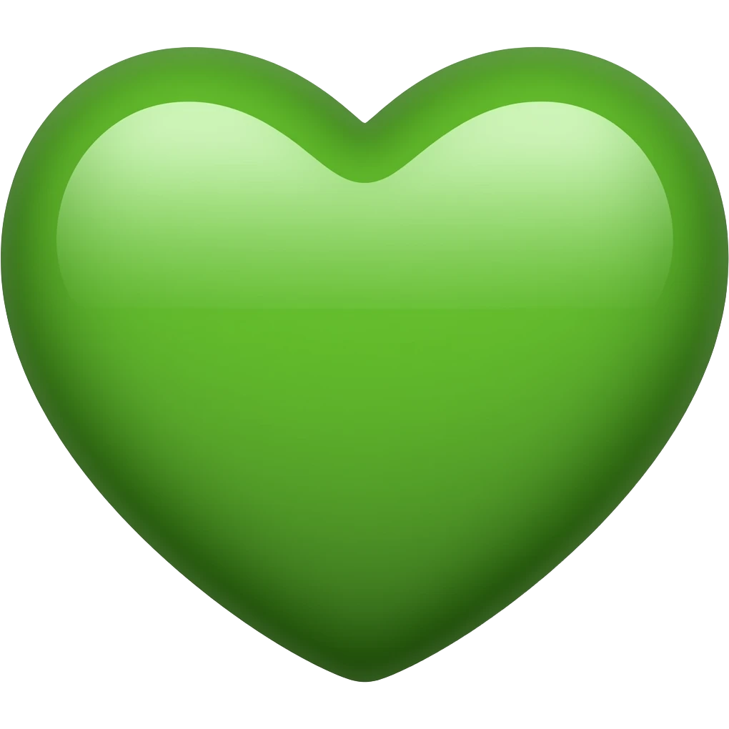 Emoji verde coração emoji