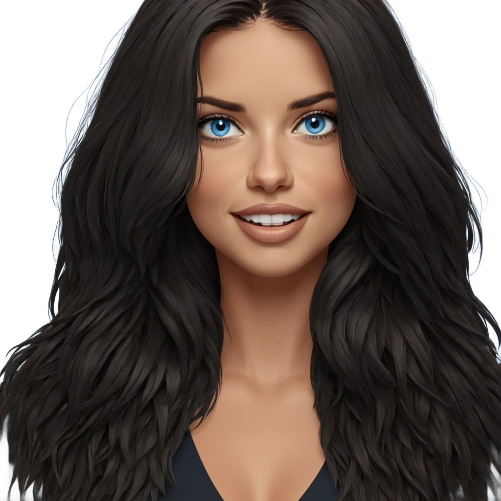 smiling girl with blue eyes emoji