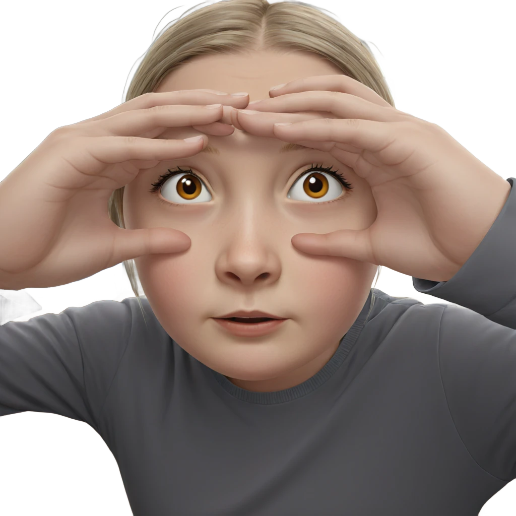 realistic indoor portrait of girl emoji