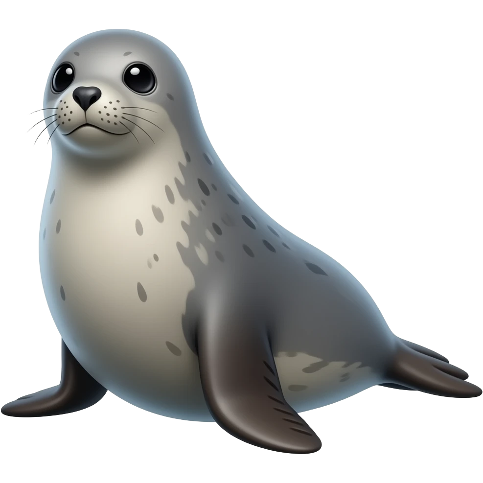 a Picture of a seal background is the antartica emoji