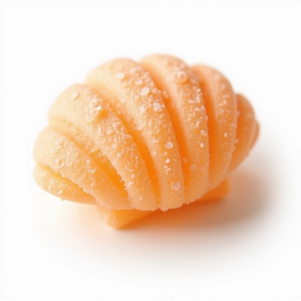 realistic shell-shaped candy, isolated, no background emoji