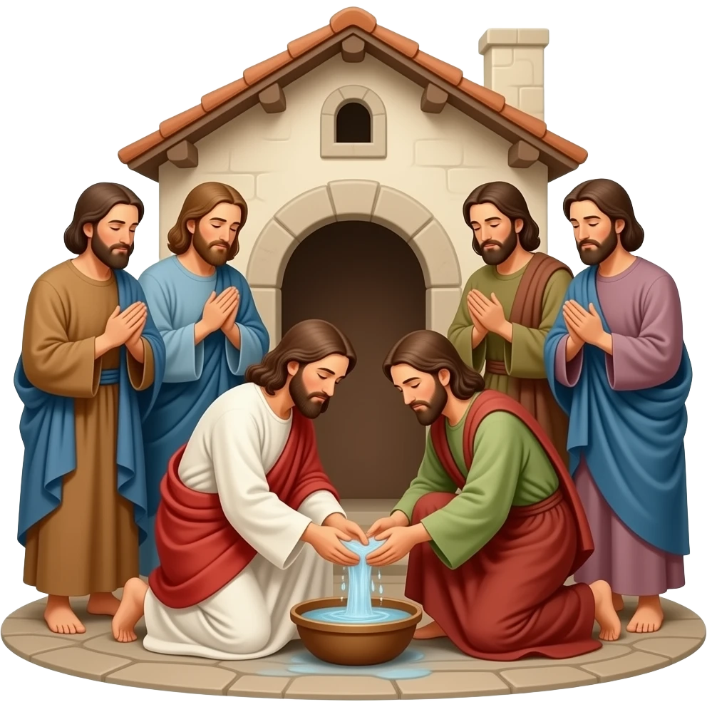 Jueves santo, lavatorio de pies a los discípulos emoji
