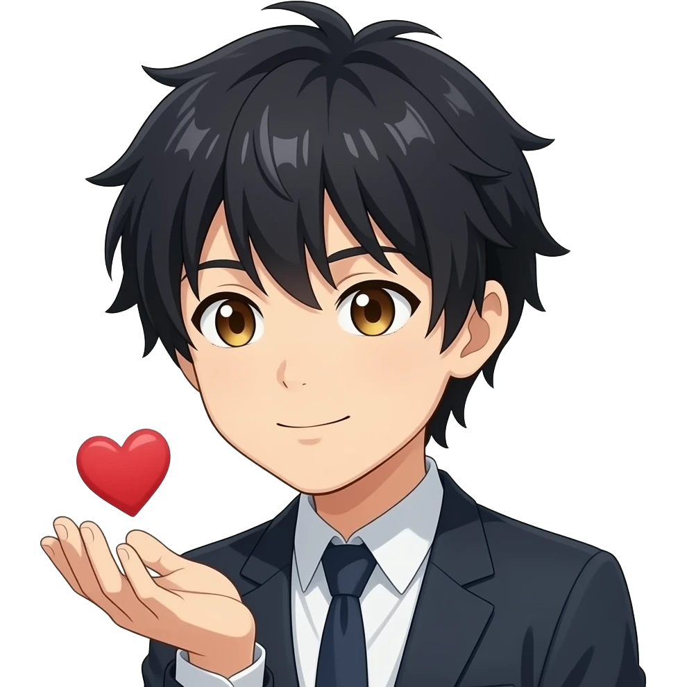 Anime yuji blowing a kiss juju emoji