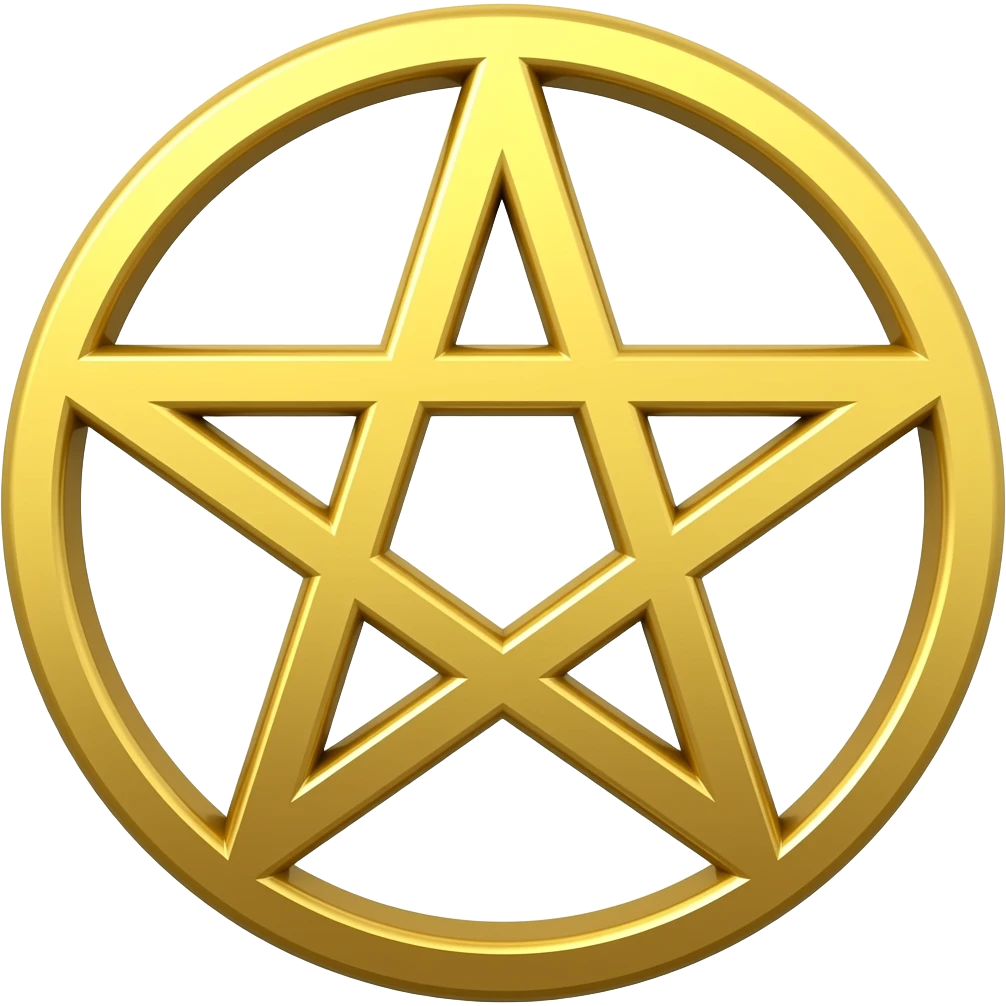 Gold pentagram emoji