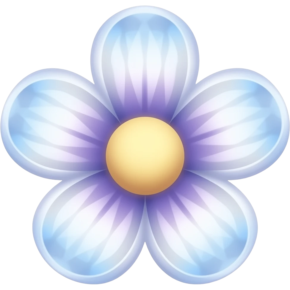 A glowing crystal gem flower emoji