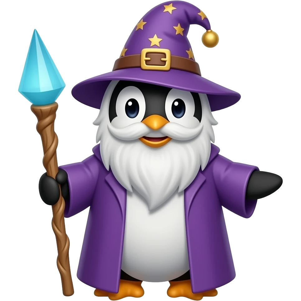 Penguin Wizard emoji