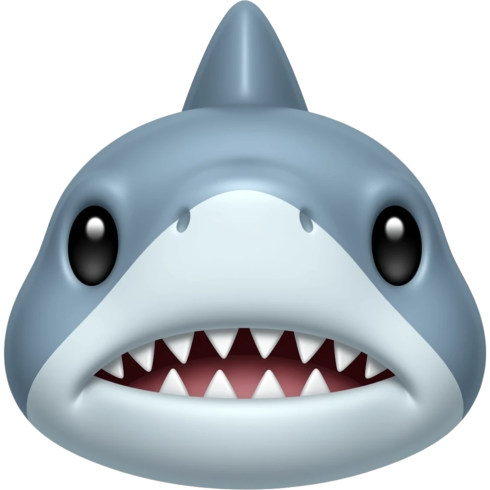 Tubarao de frente emoji