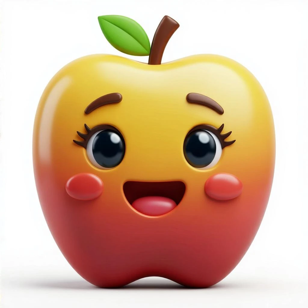 Convert the uploaded image into a 3D Apple-style emoji, keeping shapes, colors, and composition recognizable. Use rounded cartoon-like forms, glossy textures, soft lighting, and smooth shading on a clean white background. emoji