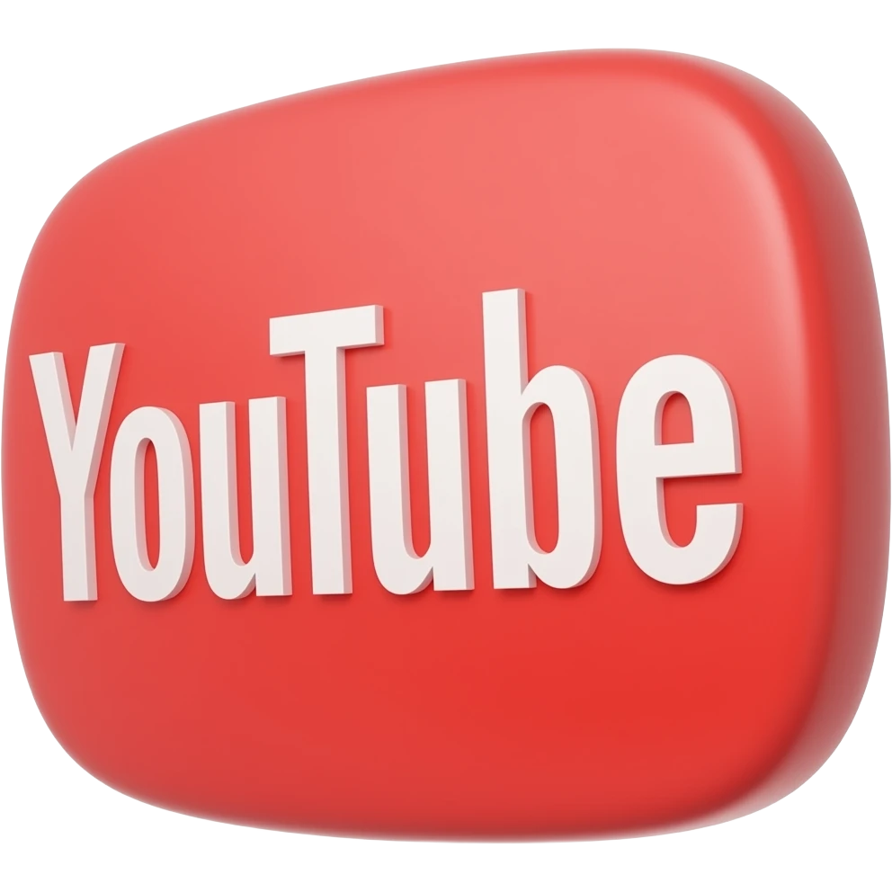 YouTube logo 3d emoji