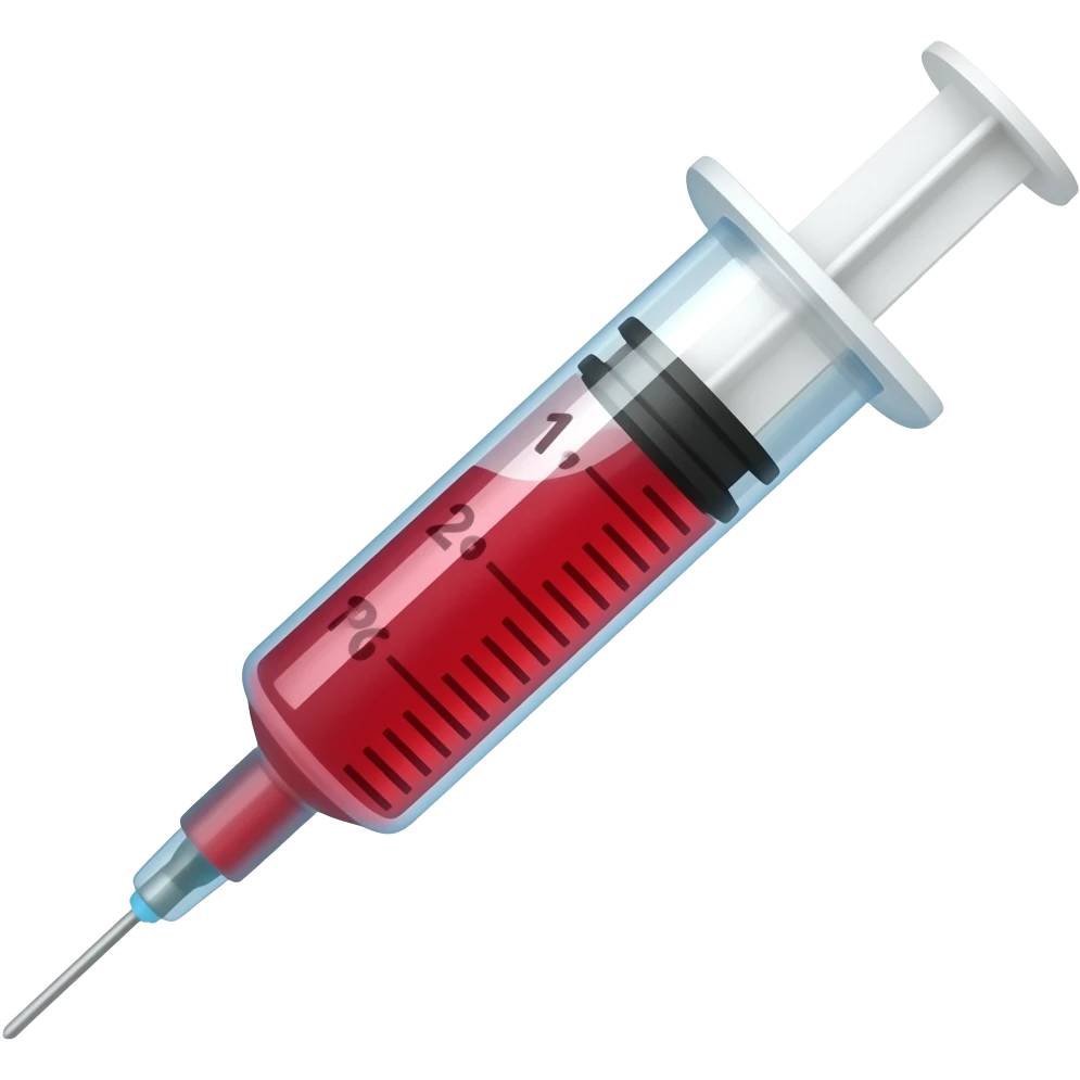 Injeção vermelha emoji