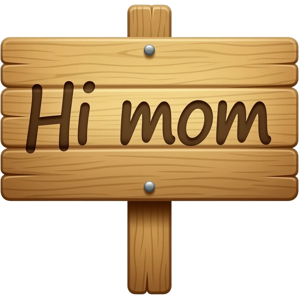 Hi mom sign emoji