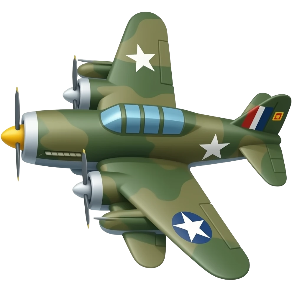 Un avión militar emoji