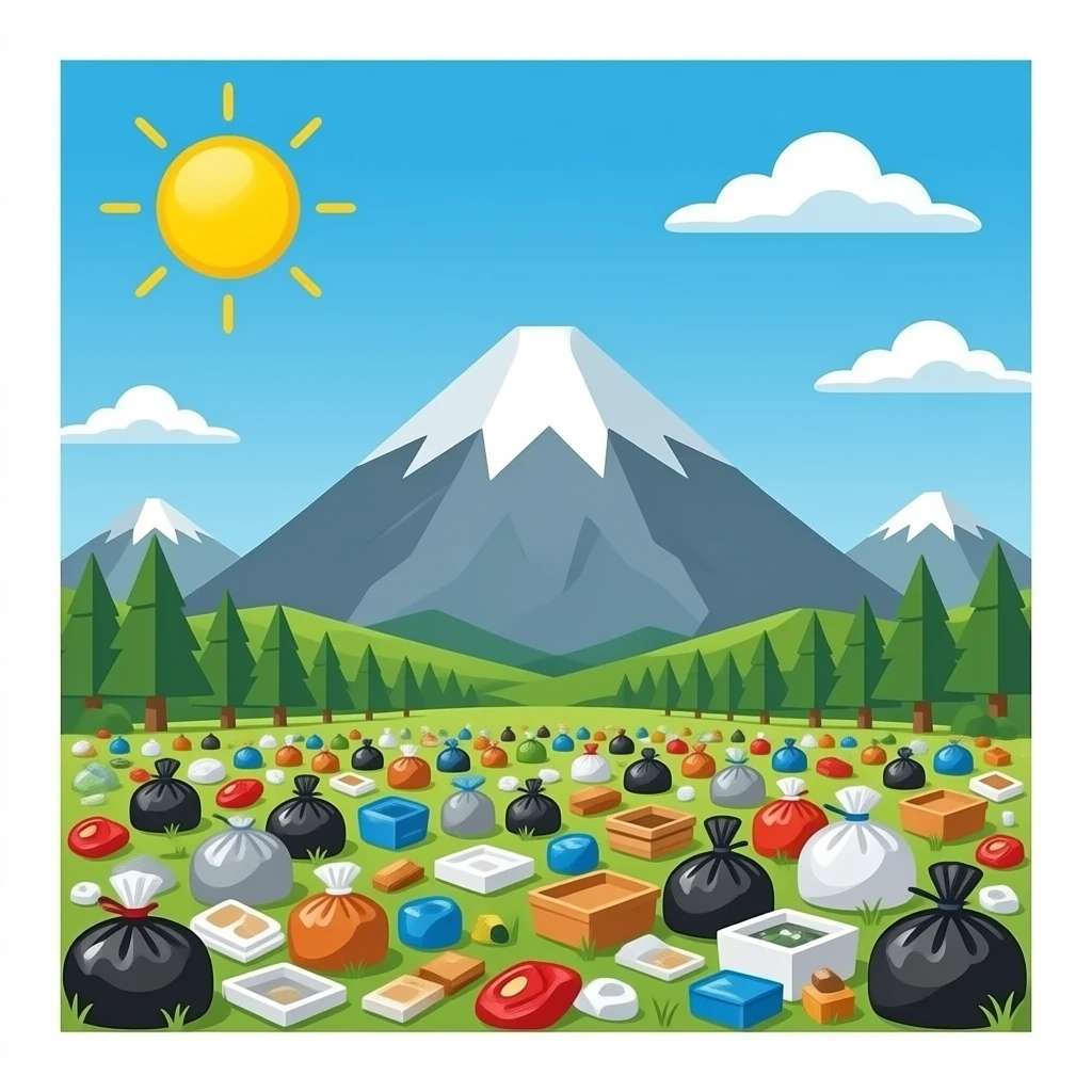 Mountain of garbage emoji